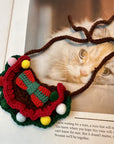 Adorable Christmas Cat Bib – Perfect for Your Feline’s Holiday Look