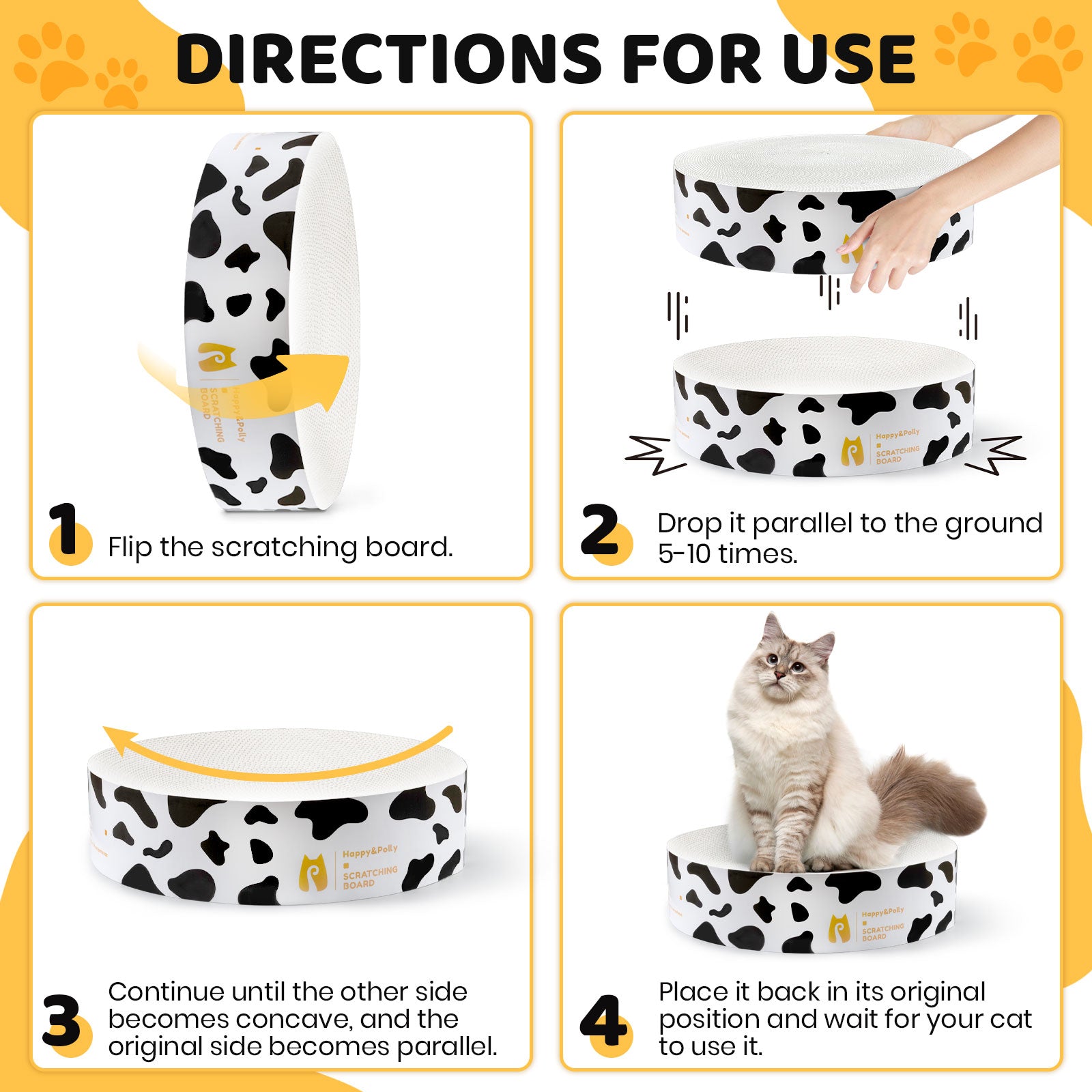 Round Cat Scratching Pad – Happy & Polly