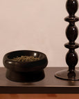 Black Ceramic Cat Bowl-For Round Faces
