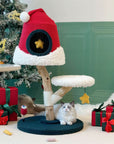 Santa Hat Cat Tree