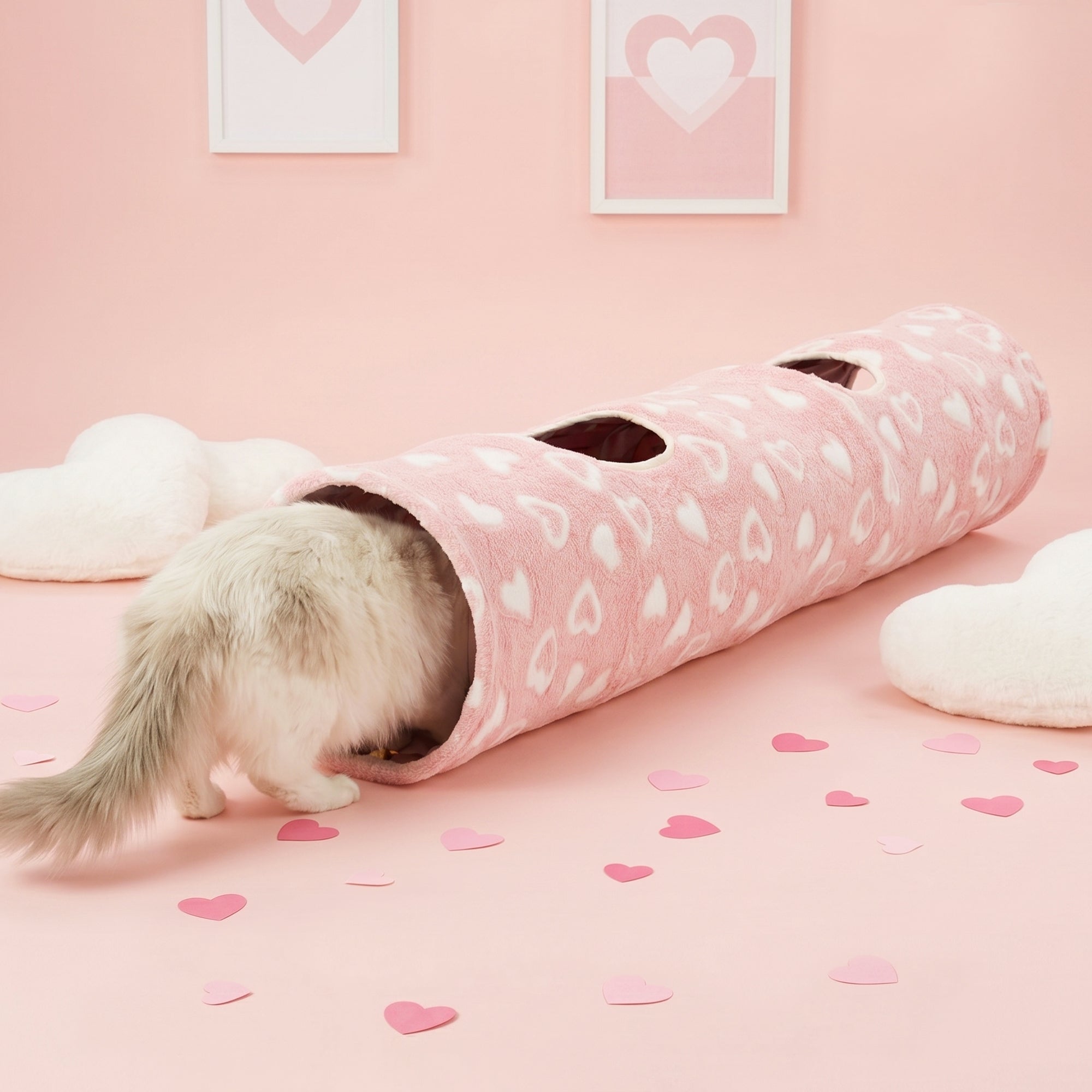 Sweetheart Snuggle Cat Tunnel Bed