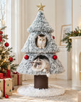 47.2" Decorative Vertical Christmas Tree-Style Cat Tree