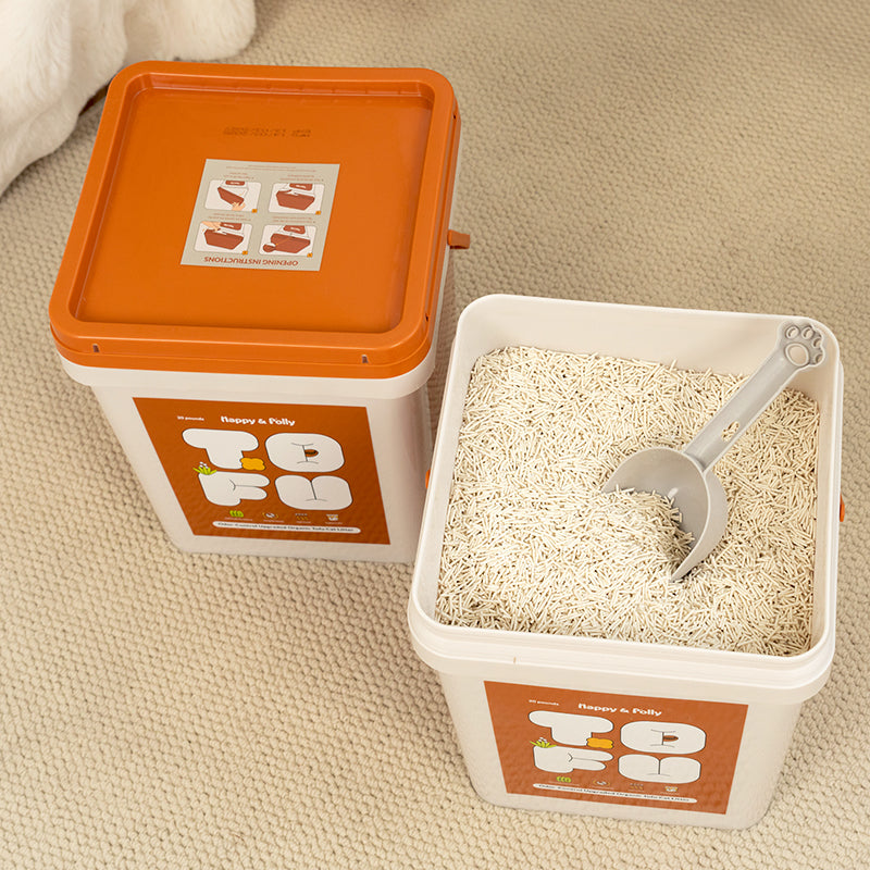 plant based pet plastic 4 Bags Plant-Based Tofu Litter with Triple Natural Deodorizers (22lb)