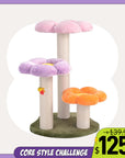 Three Flower Cat Tree