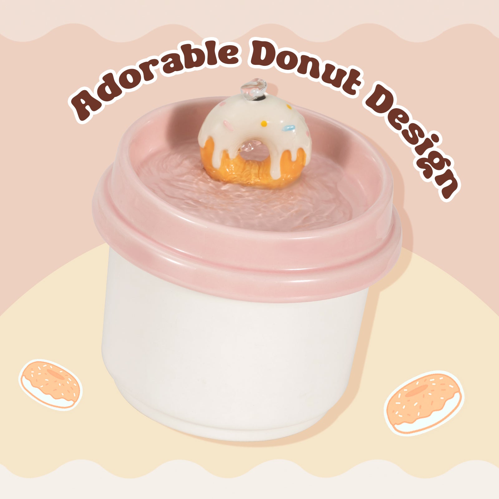 42oz Donut Style Cat Water Fountain