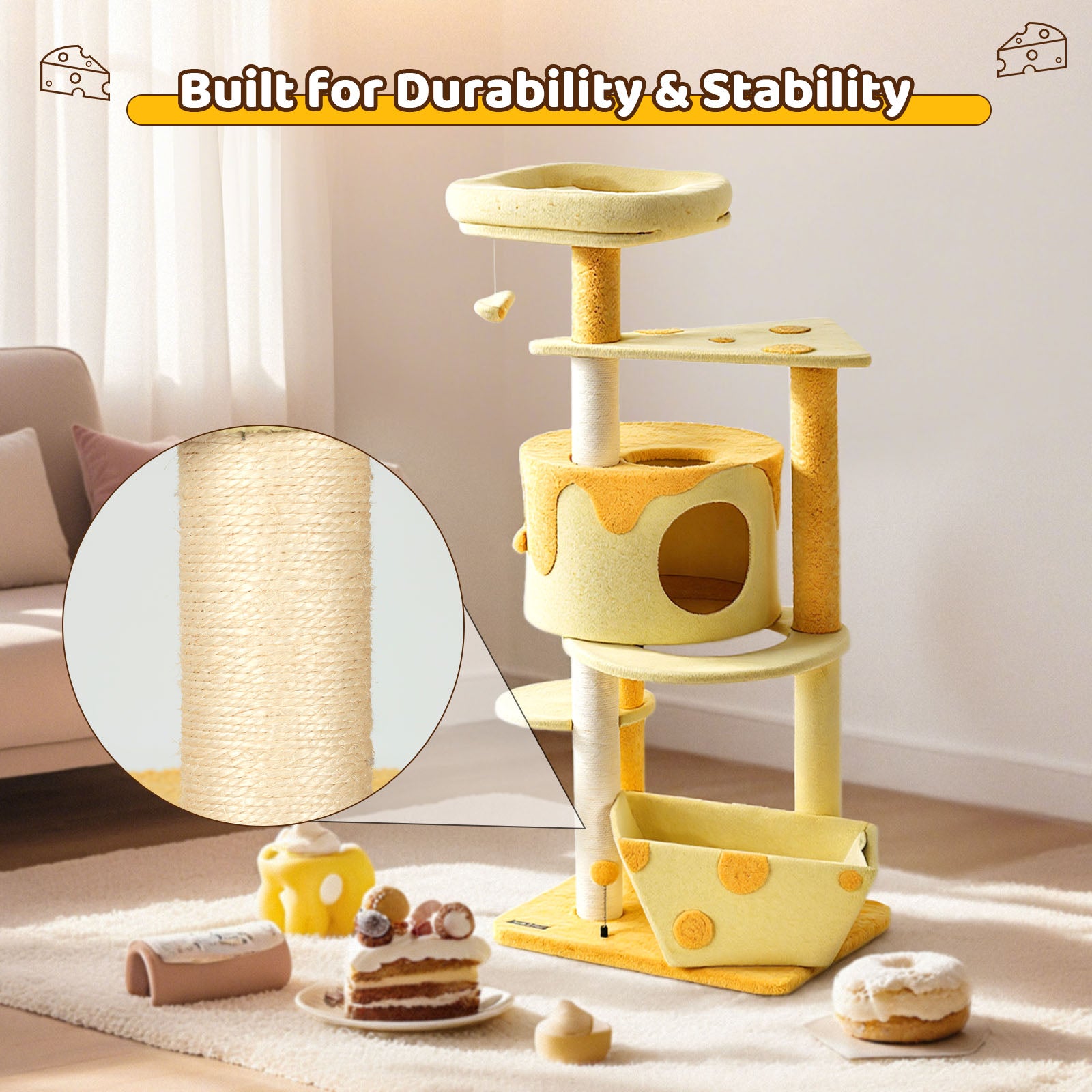 Transformable Cheese Cat Tree