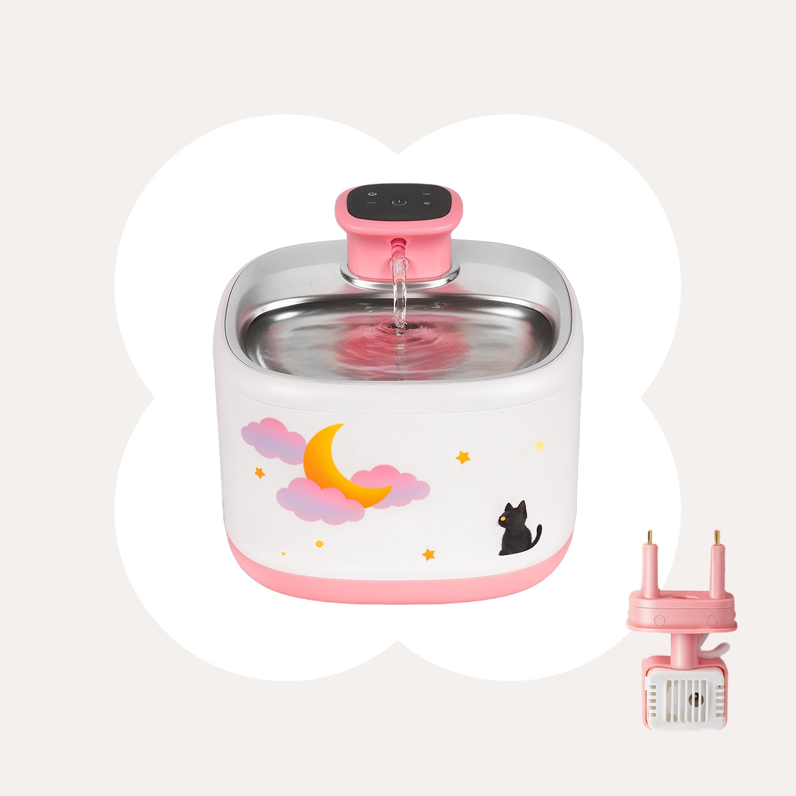 71oz Moonlight Wireless Smart Water Fountain – Happy & Polly