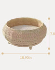 Handwoven Rattan Wood Cat Bed