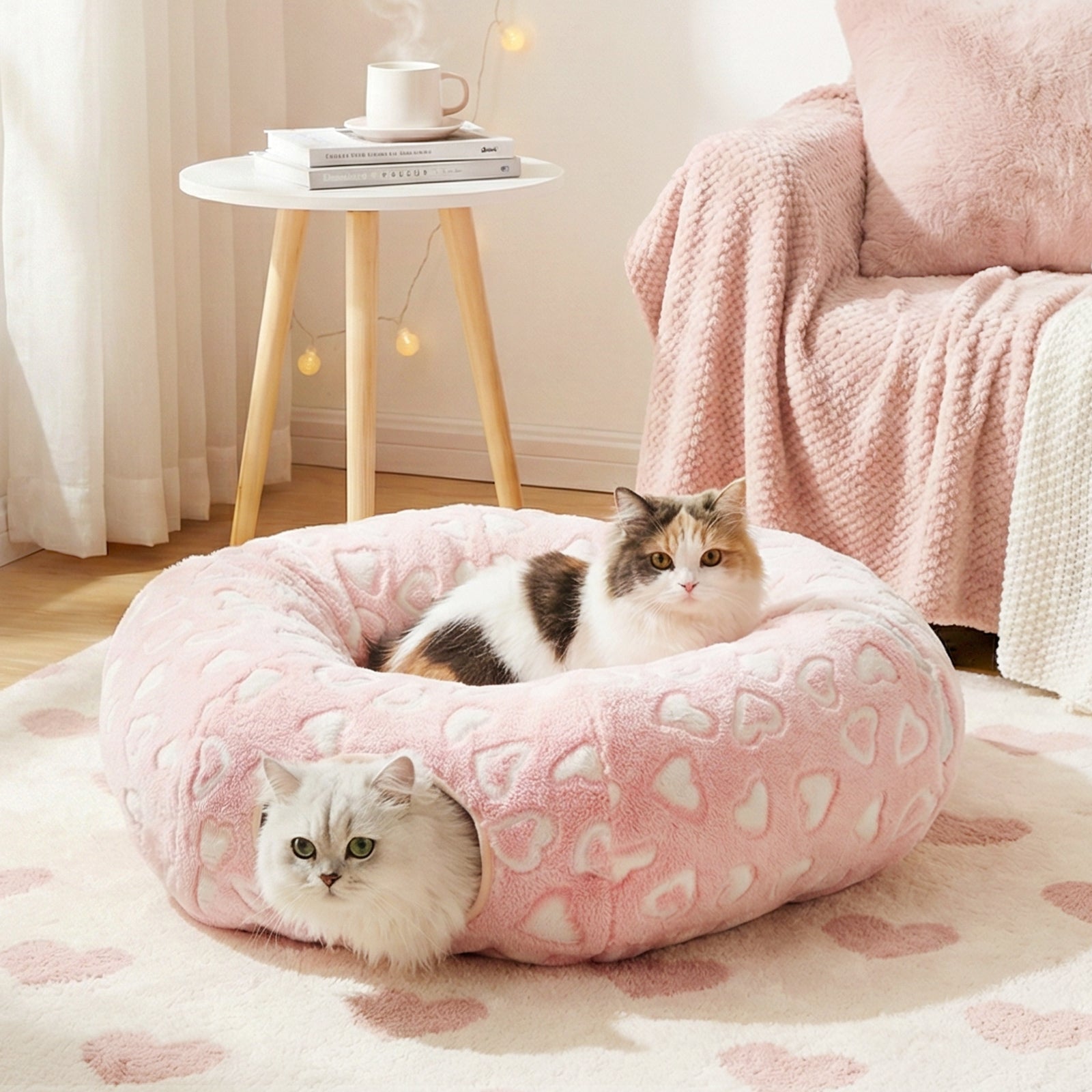 Sweetheart Snuggle Cat Tunnel Bed