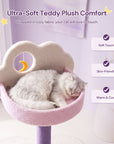 70 inch Moonlight Palace Cat Tree ultra soft teddy plush comfort
