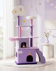 70 inch Moonlight Palace Cat Tree in a bright living room
