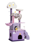 70 inch Moonlight Palace Cat Tree product view with cats
