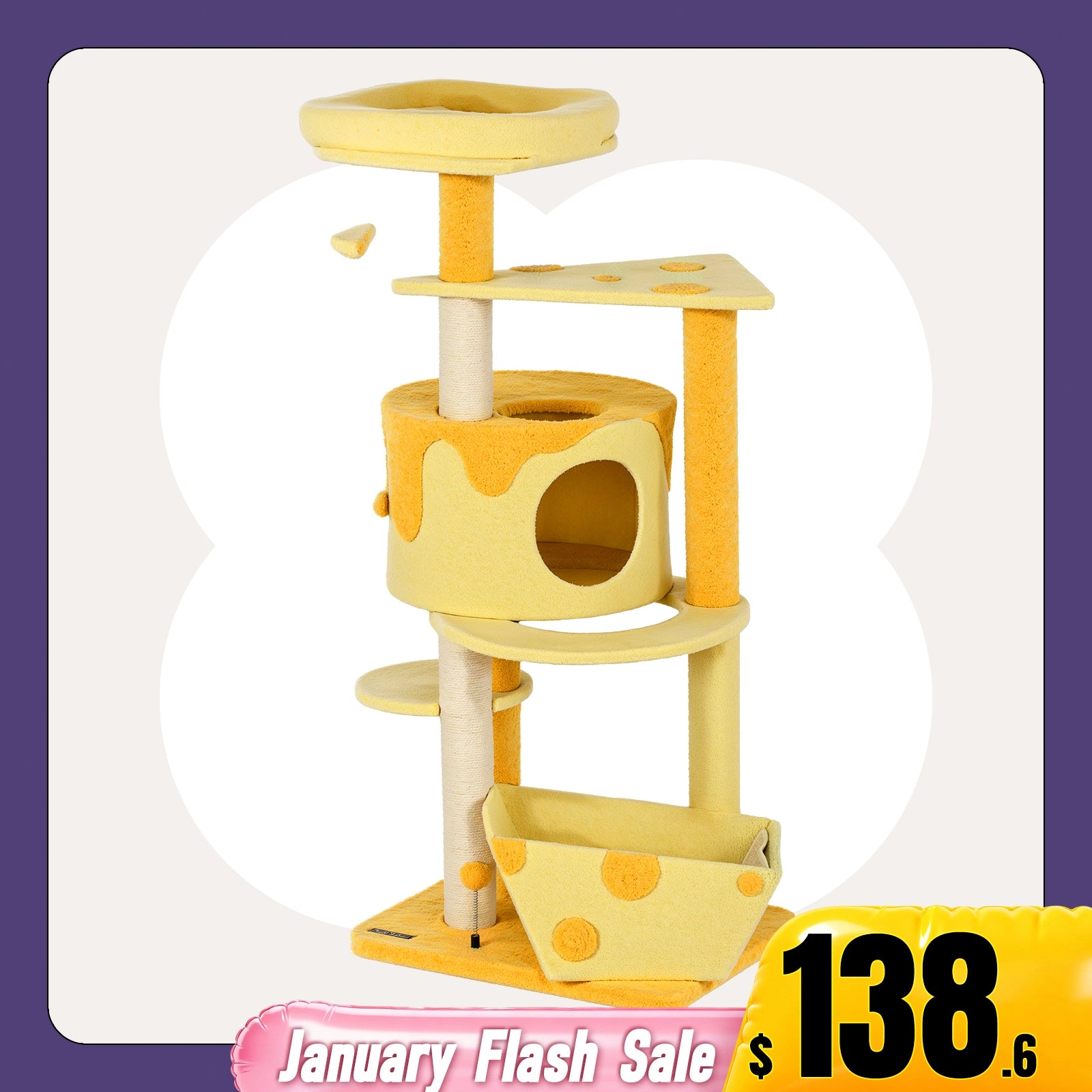 Transformable Cheese Cat Tree
