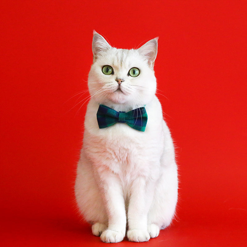 Christmas Plaid Cat Collar-Adjustable Anti-Choking Elegance