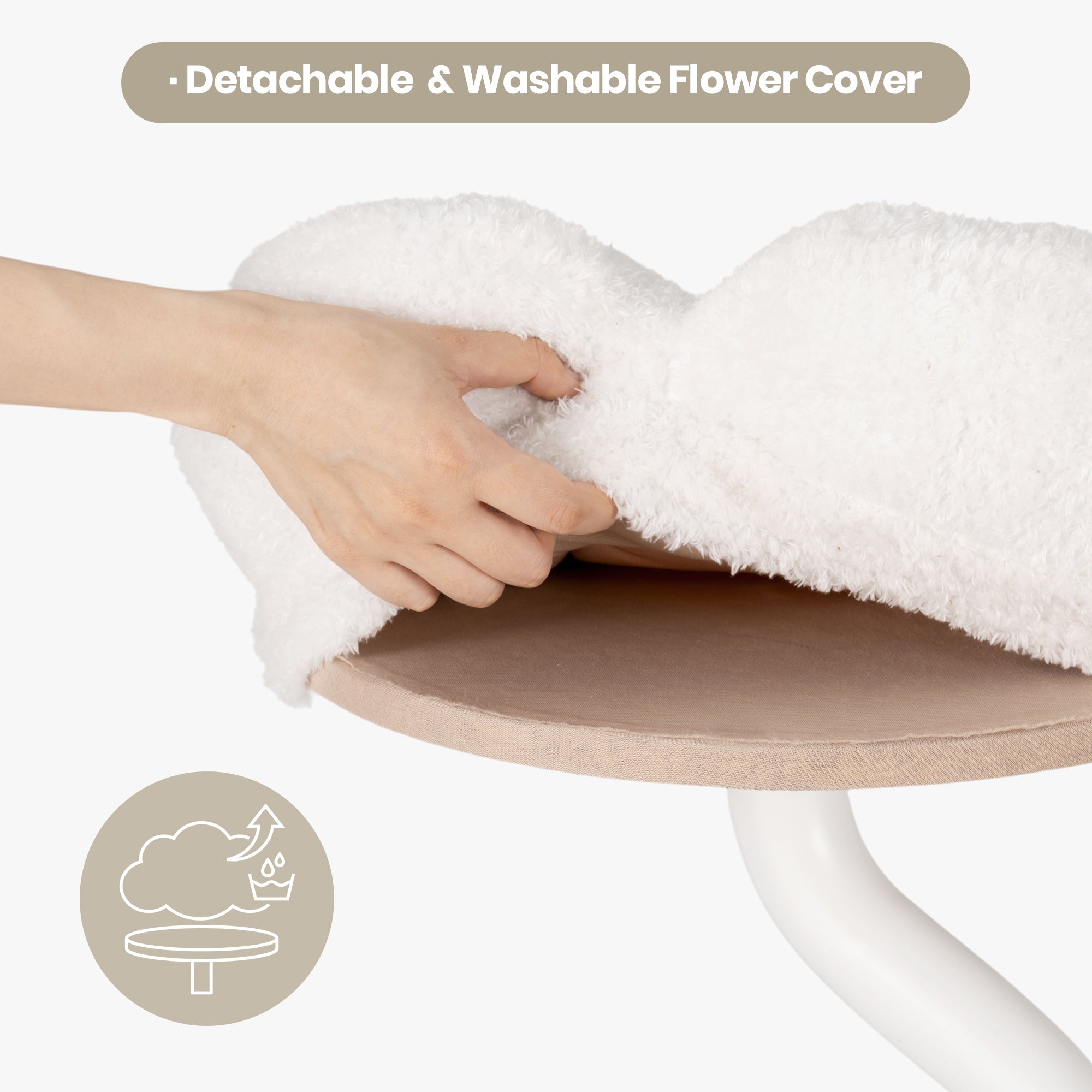 Cozy Flower Desk Cat Bed