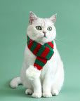 Knitted Striped Cat Scarf