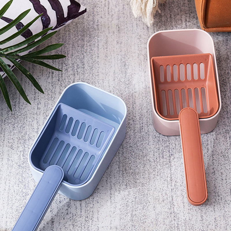 2-in-1 Cat Litter Scoop with Caddy Holder