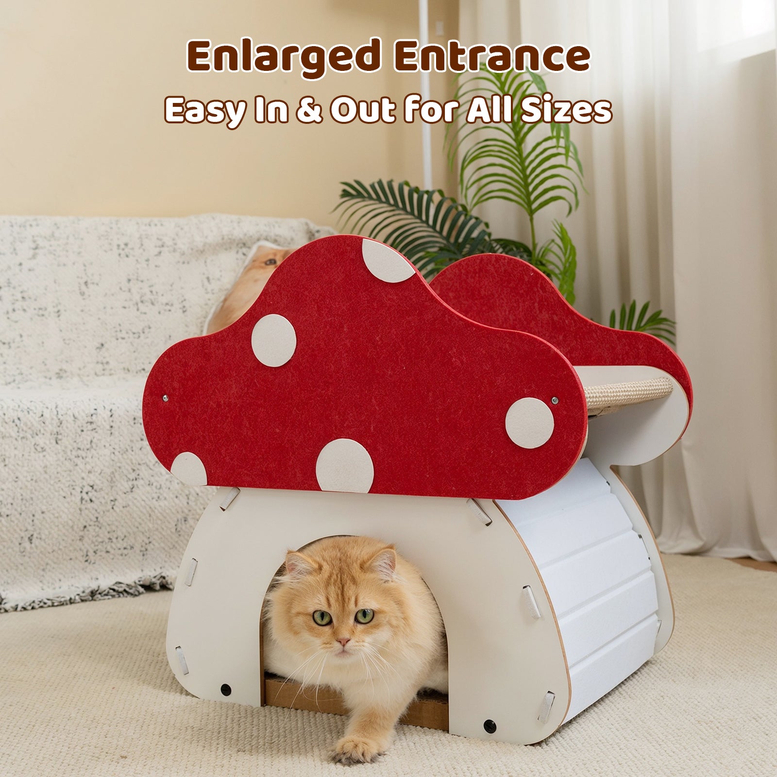 Mushroom Loft – Cat Bed &amp; Scratcher Combo
