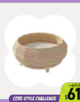 Handwoven Rattan Wood Cat Bed
