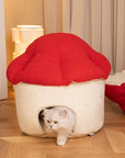 22.8'' Large Mushroom Cat Bed