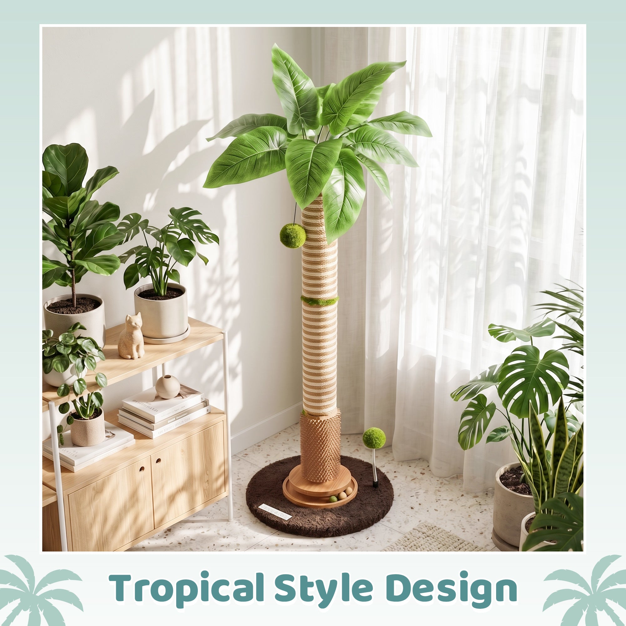 Coconut Palm Cat Scratching Post
