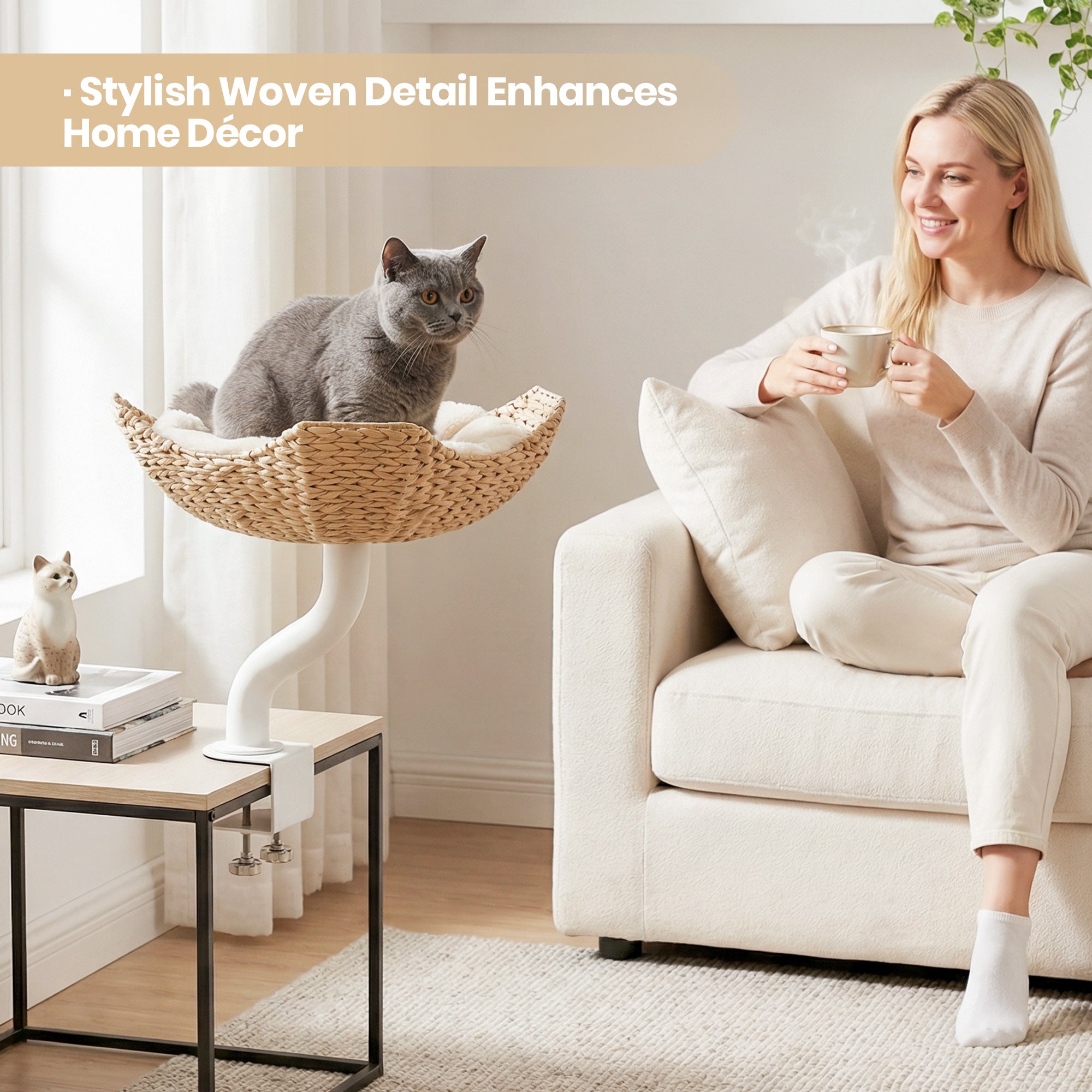Woven Nest Desk Cat Bed