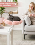 Cozy Flower Desk Cat Bed
