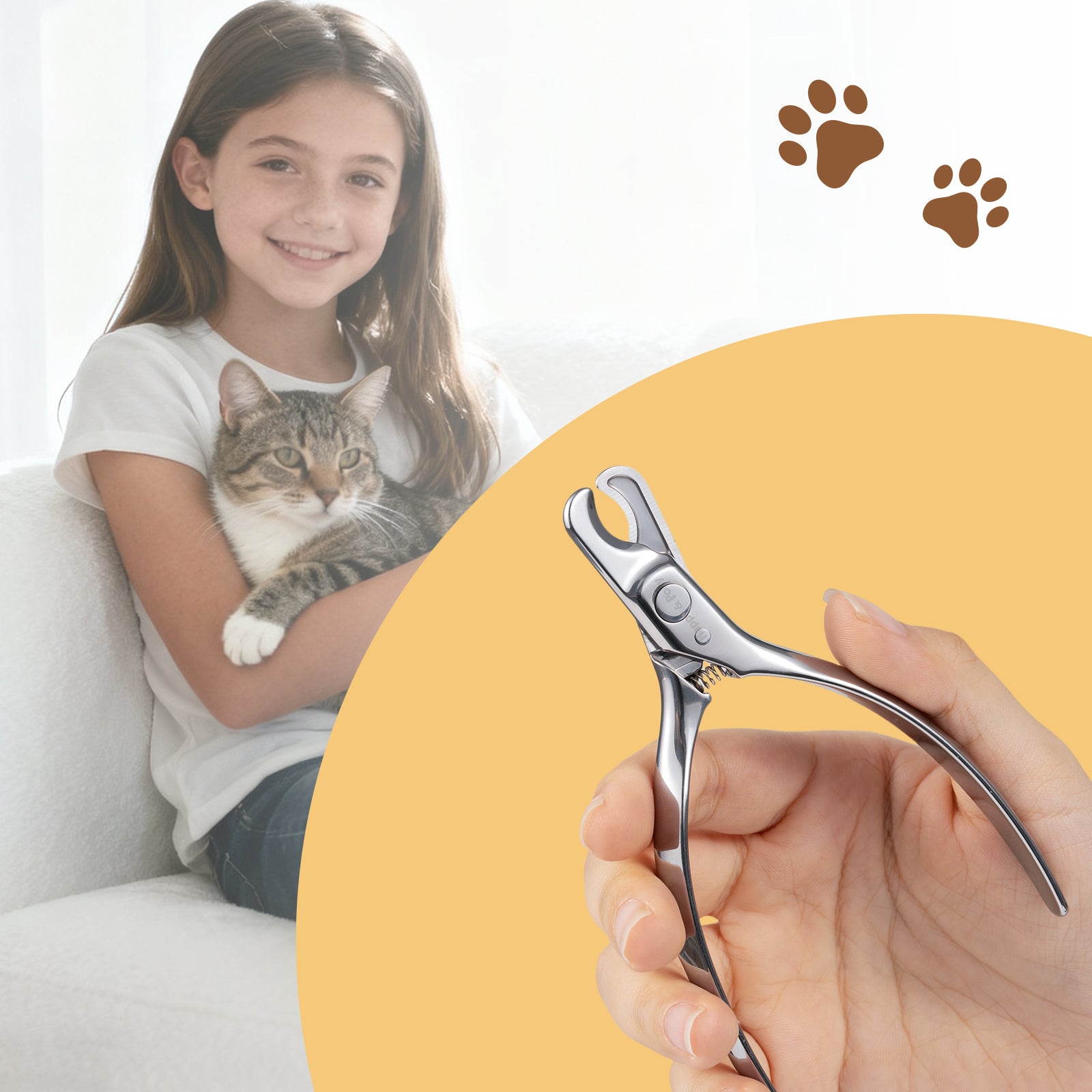 Stainless Steel Pet Nail Clipper with Nail File