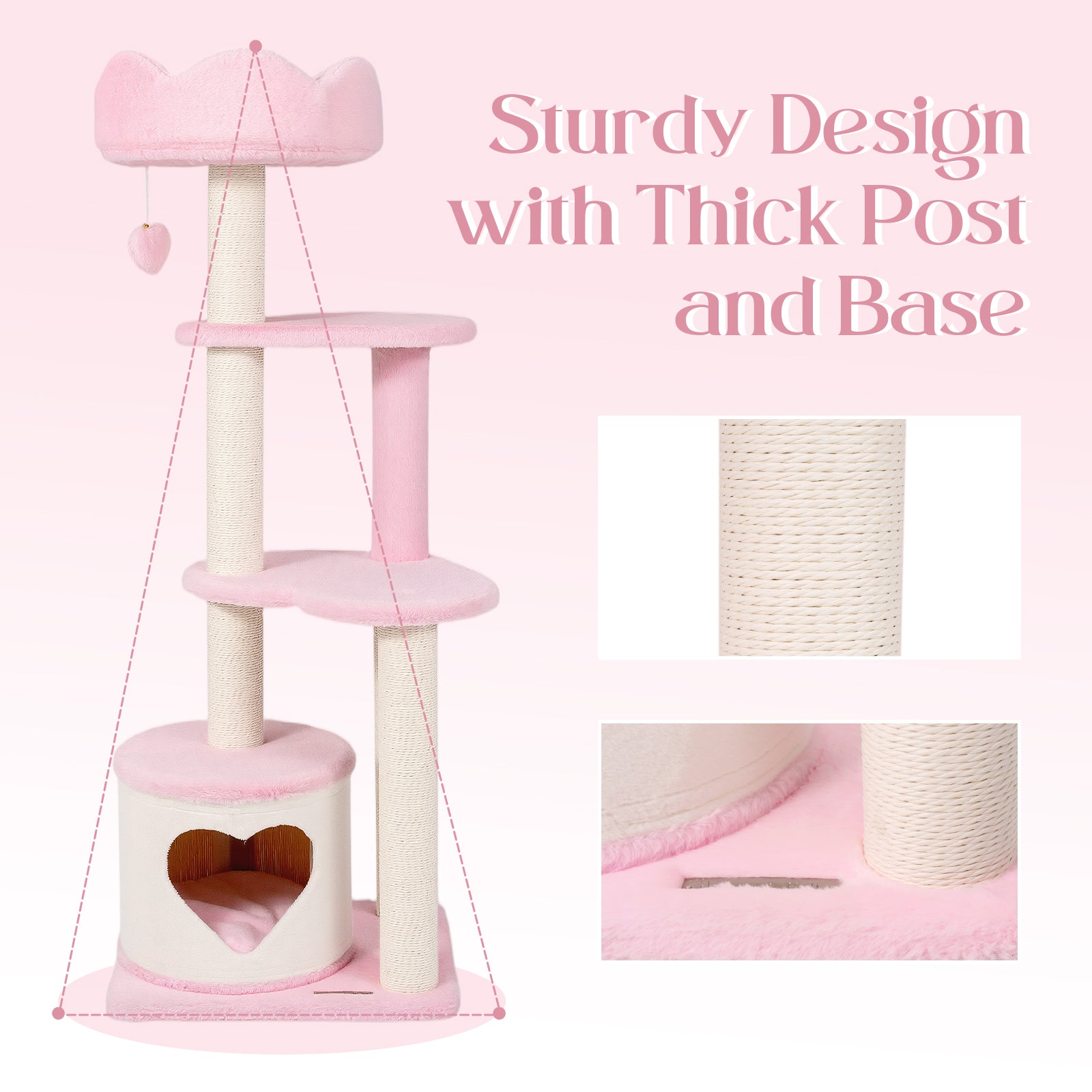 Lovely Heart Cat Tree – Happy & Polly