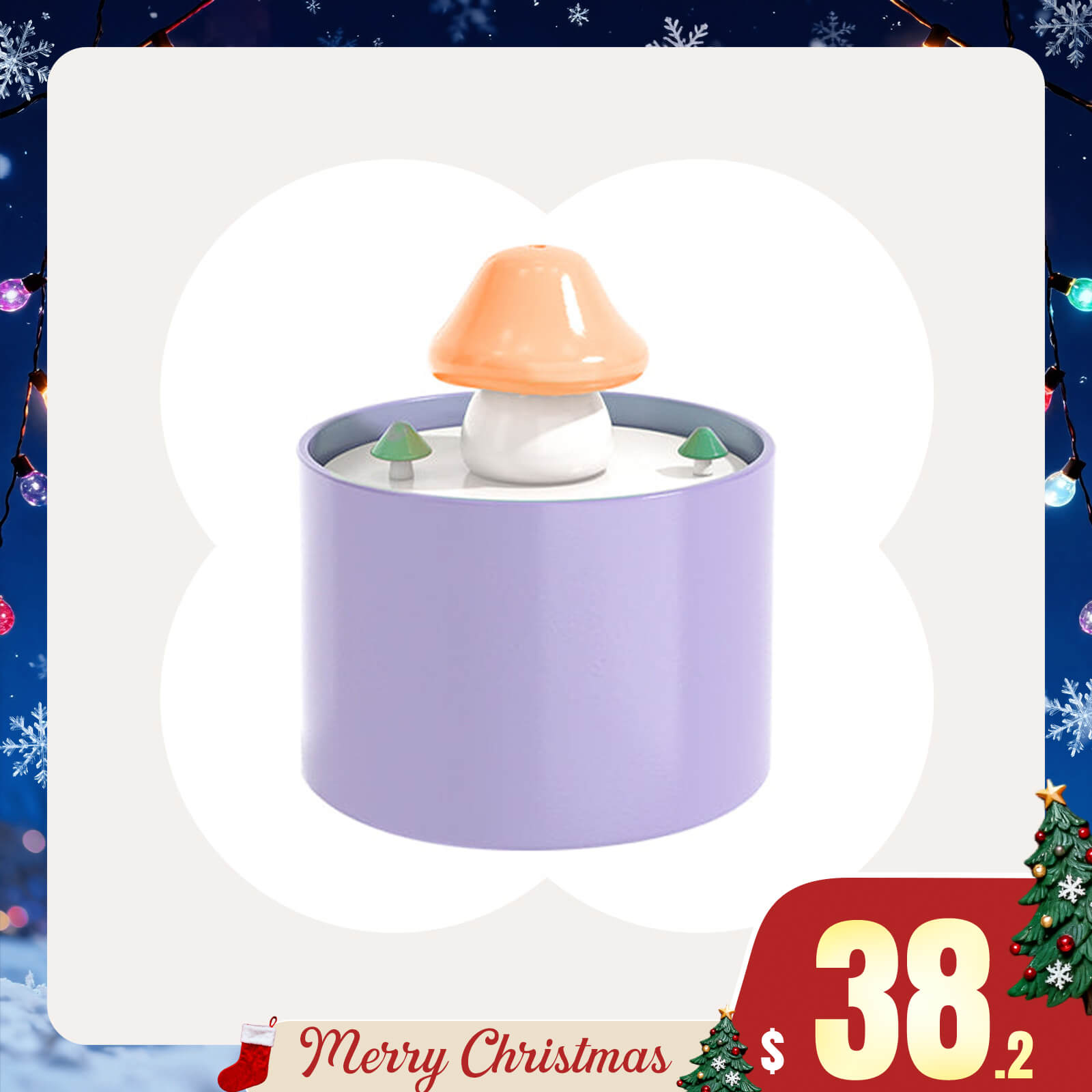 Mushroom Cat Water Fountain