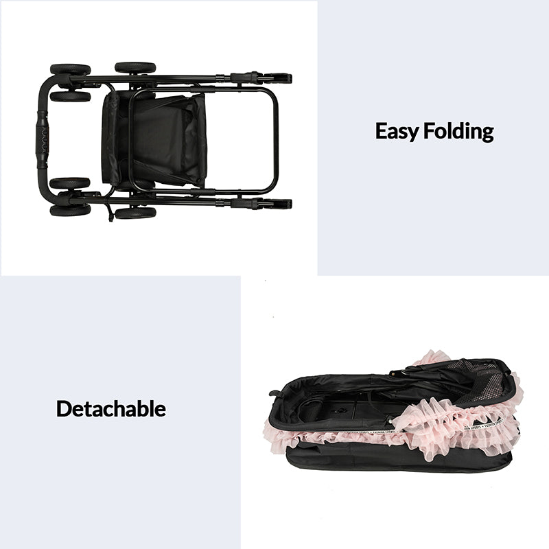 Princess Foldable Pet Stroller