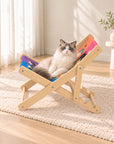 Foldable Cat Lounge Chair With Scratching Surface