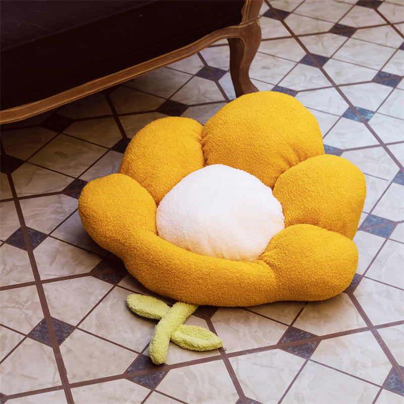 Orange Flower Pet Sleeping Bed