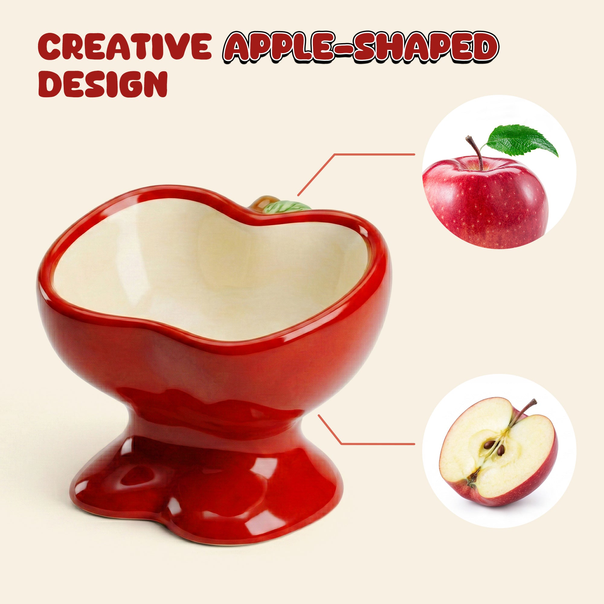 9oz Apple Bliss Elevated Cat Bowl