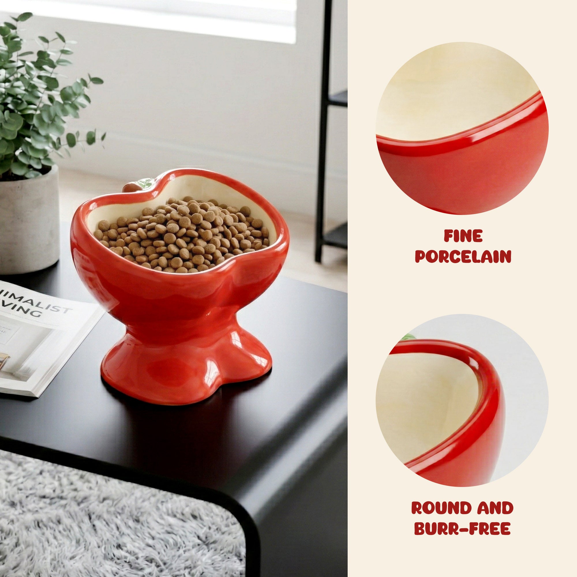 9oz Apple Bliss Elevated Cat Bowl