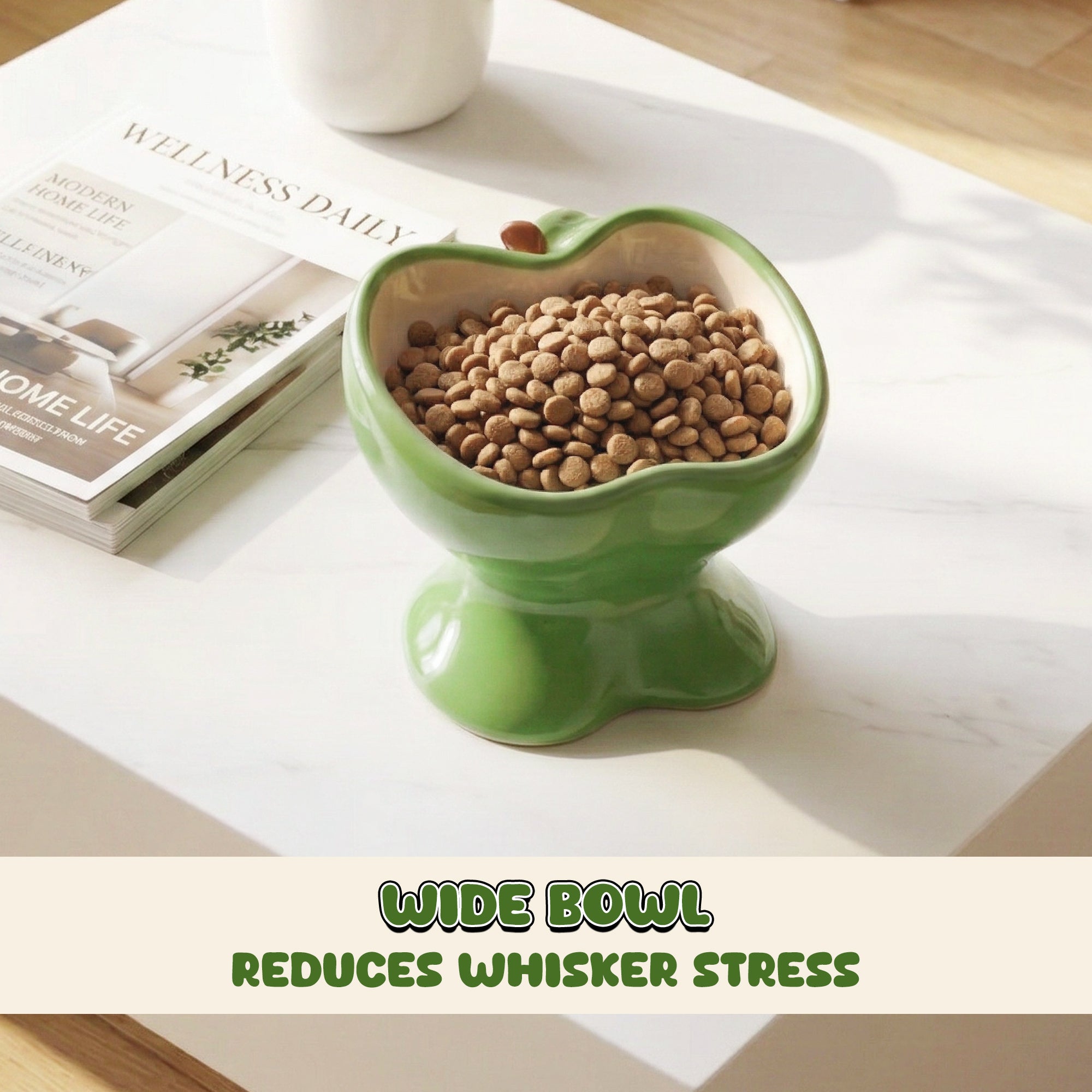 9oz Apple Bliss Elevated Cat Bowl