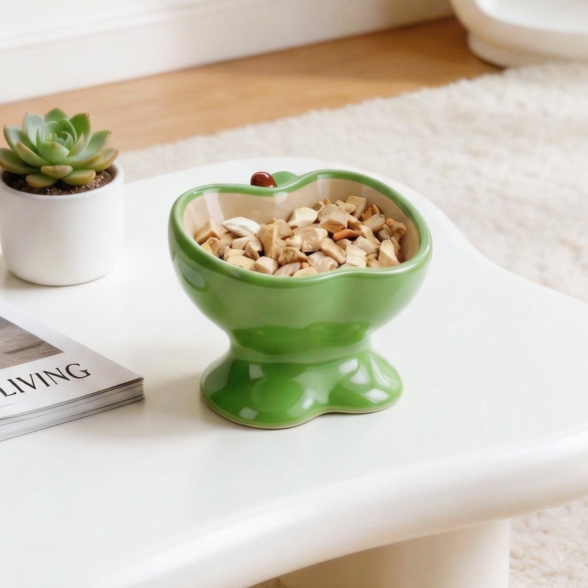 9oz Apple Bliss Elevated Cat Bowl