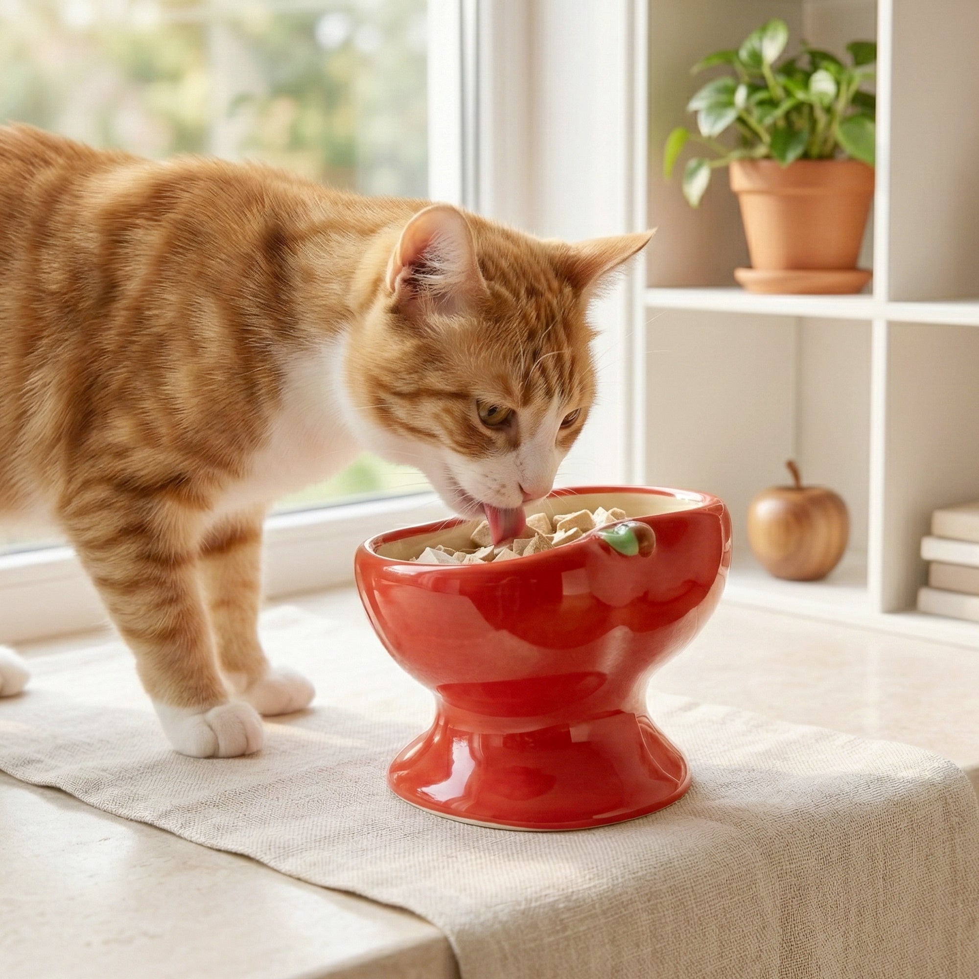 9oz Apple Bliss Elevated Cat Bowl