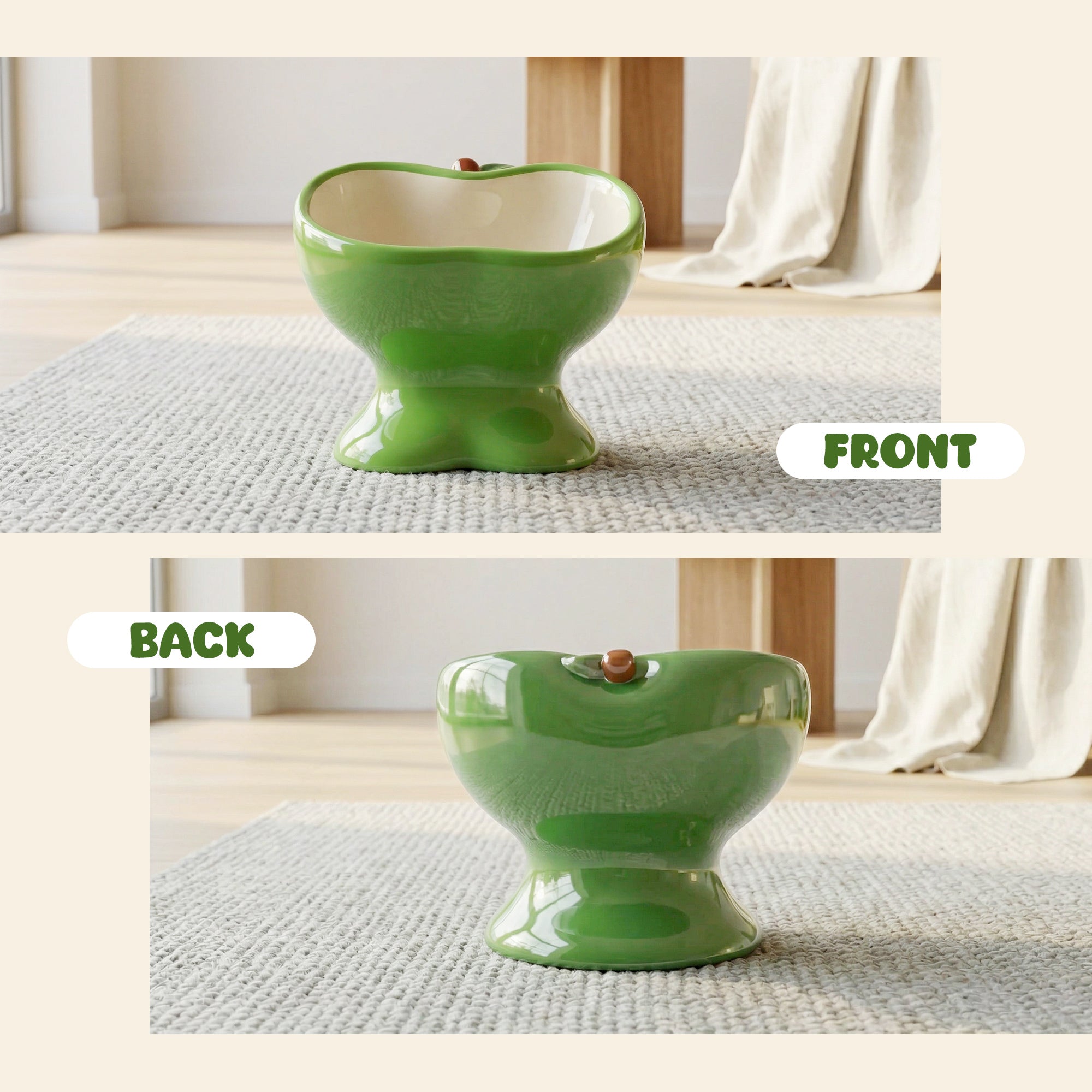 9oz Apple Bliss Elevated Cat Bowl