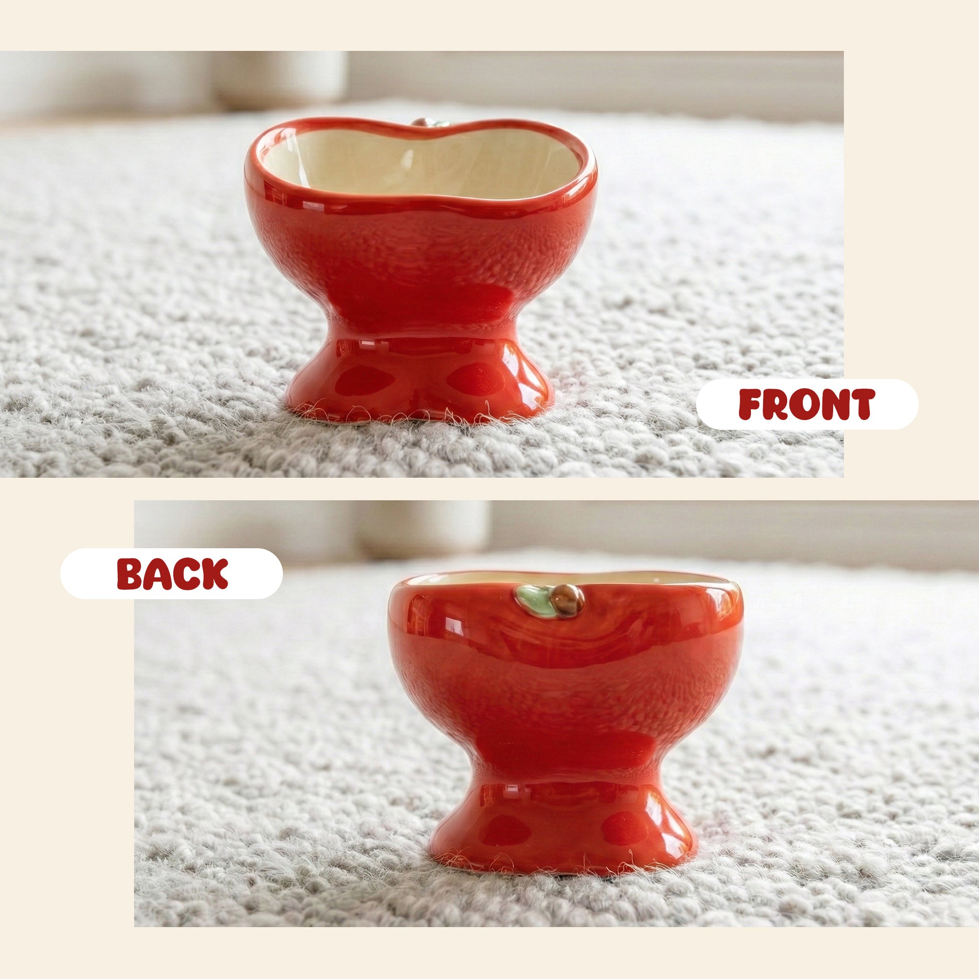 9oz Apple Bliss Elevated Cat Bowl