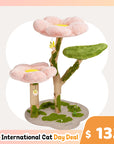 35.4" Blossom Wonder Solid Wood Cat Tree