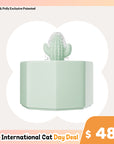 50oz/1.5L Cactus Style Cat Water Fountain
