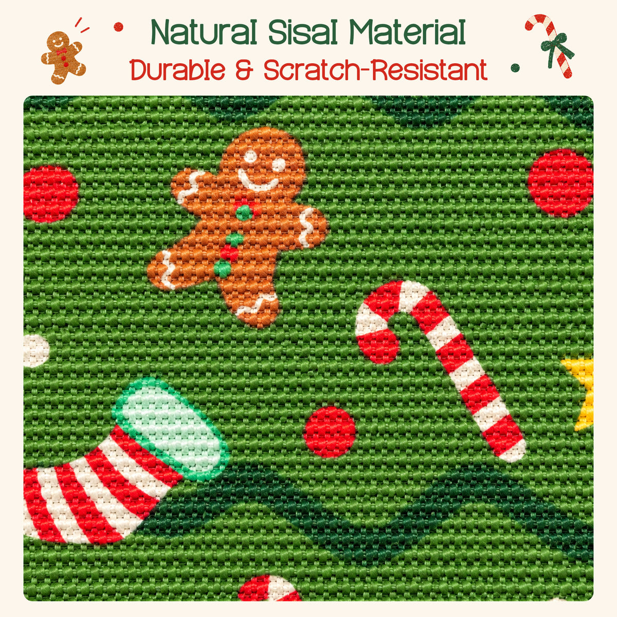 Durable Christmas Tree Cat Scratcher Mat