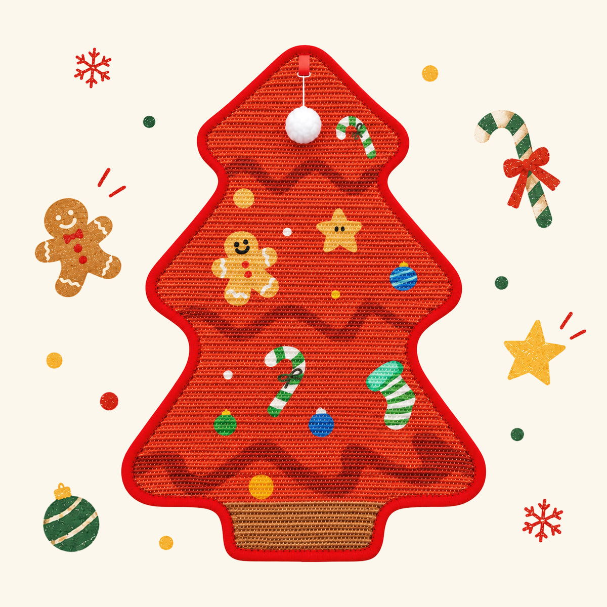 Durable Christmas Tree Cat Scratcher Mat