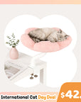 Cozy Flower Desk Cat Bed