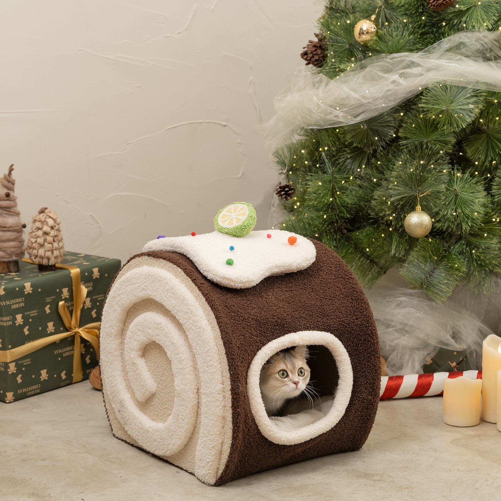 Choco Swiss Roll Cat Cave