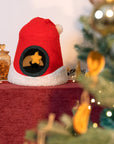 Christmas Santa Hat Cat Bed