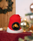 Christmas Santa Hat Cat Bed