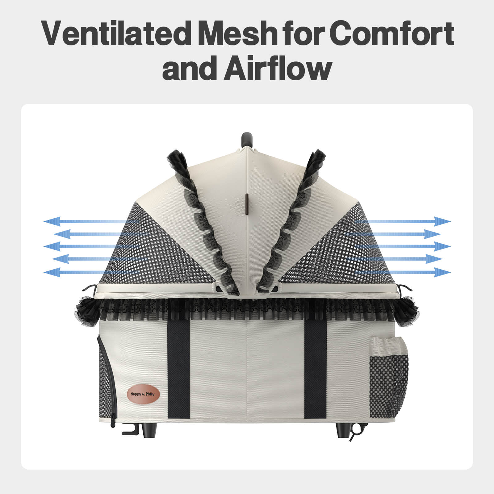Foldable Pet Stroller with Detachable Carrier
