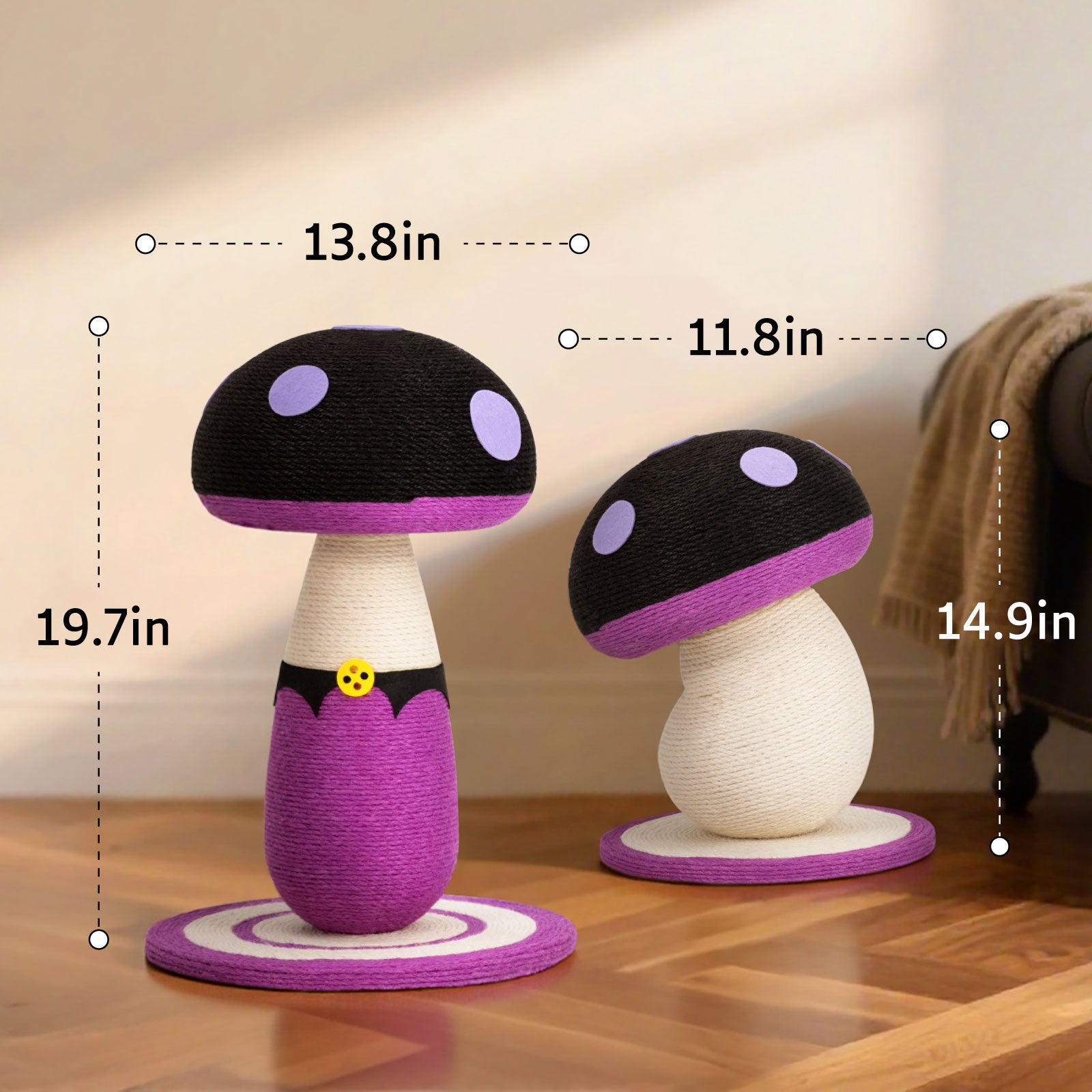 Purple Poison Mushroom Cat Scratcher